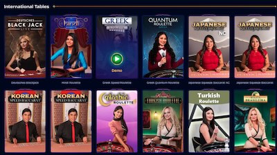 WishWin International Live Tables