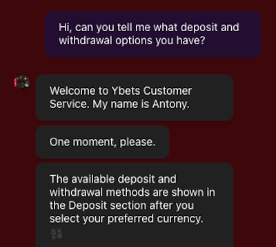 Ybets Customer Service